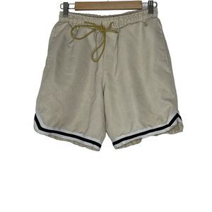 MNML  Black  Polyester  Drawstring Walking Shorts‎  with Pockets Small Beige